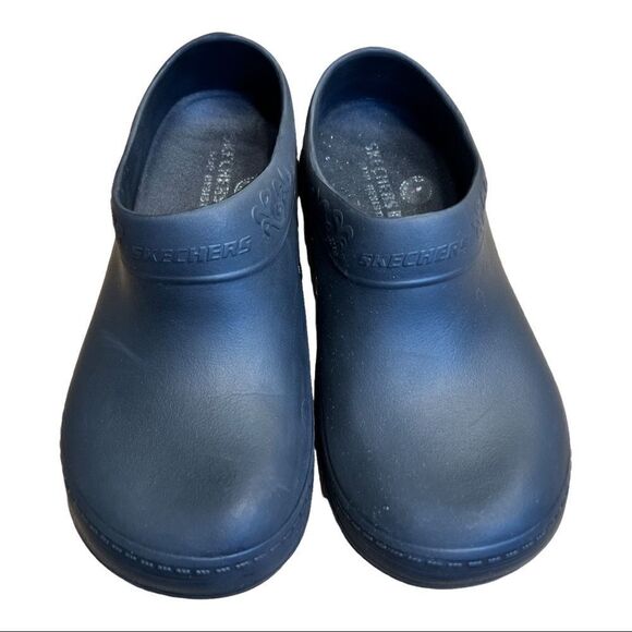 Skechers Oswald-Clara Work Clogs Shoes Black Scrub Ups Non Slip Women's Sz 8 - Picture 2 of 8